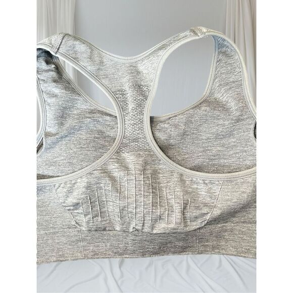 Hanes Women’s DHS101 Seamless Racerback Sports Bra Gray Heather Large - Picture 5 of 6